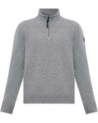 Moncler - Sweater With Logo Patch - Lyst