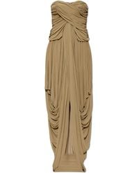 Balmain - Draped Off-Shoulder Dress - Lyst