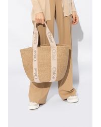 Chloé - 'Woody Large' Shopper Bag - Lyst