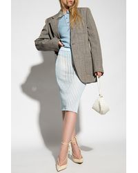 Bottega Veneta - Ribbed Skirt, , Light - Lyst