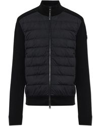 Moncler - Cardigan With Quilted Front - Lyst