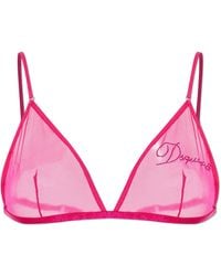 DSquared² - Bra With Sequin Logo - Lyst