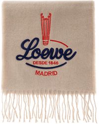 Loewe - Scarf With Embroidered Logo - Lyst