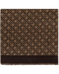 Ferragamo - Wool Scarf With Monogram - Lyst