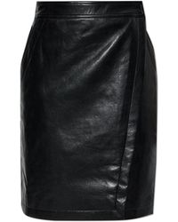 Anine Bing - Skirt With Leather Trim - Lyst
