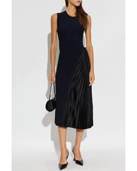 Emporio Armani - Dress With A Pleated Insert - Lyst