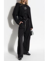 Alexander Wang - T-Shirt With A Logo Finished With Shiny Appliqués - Lyst