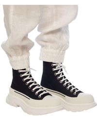 Alexander McQueen Tread Slick High-top Chunky-sole Canvas Trainers 