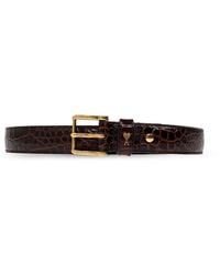 Ami Paris - Leather Belt With Logo - Lyst