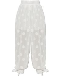 Zimmermann - Cotton Polka Dot Patterned Trousers - Lyst