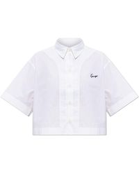 KENZO - Short Shirt With Embroidered Logo - Lyst