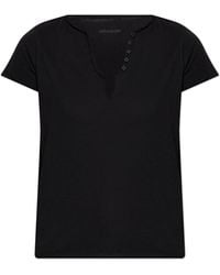 Zadig & Voltaire - Cotton T-Shirt - Lyst