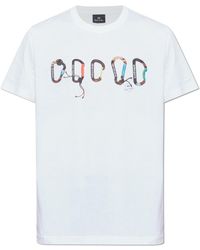 Paul Smith - T-Shirt With Colorful Print - Lyst