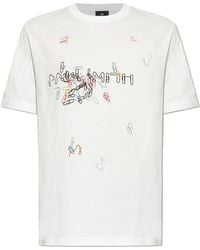 Paul Smith - T-Shirt With Colorful Print - Lyst