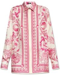 Versace - Silk Shirt With "Underwater Barocco" Print - Lyst
