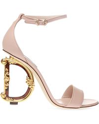 Dolce & Gabbana - Sandals With Decorative Heel - Lyst