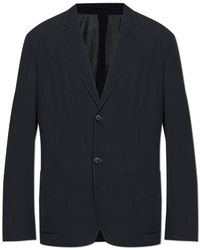 Giorgio Armani - Wool Blazer With Notch Lapels - Lyst
