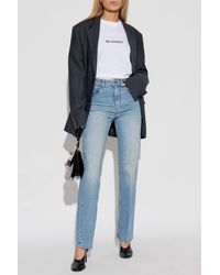 Victoria Beckham - Jeans With Logo - Lyst