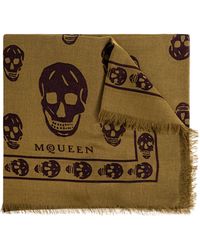McQueen - Scarf With A Distinctive Skull Motif - Lyst
