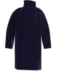 Alaïa - Coat With Stand-Up Collar - Lyst