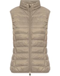 EA7 - Insulated Vest With A Stand-Up Collar - Lyst
