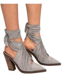 Burberry Knotted Mules Grey
