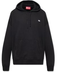 DIESEL - Hooded Cotton Sweatshirt - Lyst