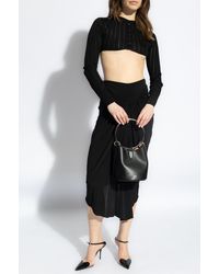 Alaïa - Skirt With Draping - Lyst