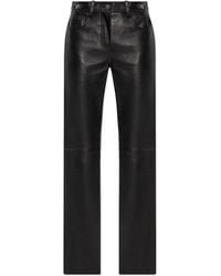 Versace - Leather Trousers - Lyst
