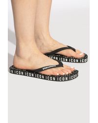 DSquared² - Rubber Slides With Logo - Lyst