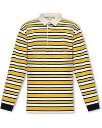 Gucci - Striped Cotton Polo Shirt - Lyst