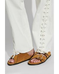 Alohas - 'Alba' Leather Slides - Lyst