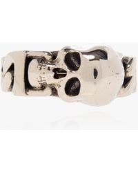 Alexander McQueen - Skull Chain Brass Ring - Lyst