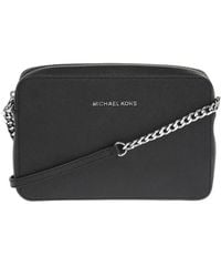 MICHAEL Michael Kors - Jet Set Travel Pebbled Leather Crossbody - Lyst