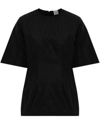 TOTEME - Cotton Top With A Crew Neck - Lyst