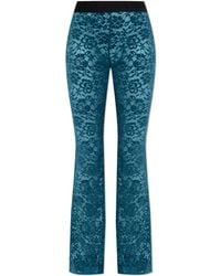 Versace Jeans Couture - Lace Trousers With Flared Legs - Lyst