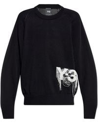 Y-3 - Sweater With Embroidered Logo - Lyst