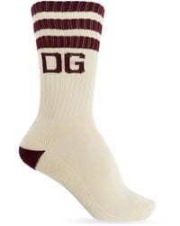 Dolce & Gabbana - Cotton Socks With Logo - Lyst