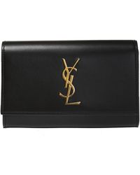 Saint Laurent 'kate' Branded Belt Bag - Black