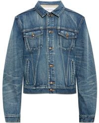McQueen - Denim Jacket With 'Vintage' Effect - Lyst