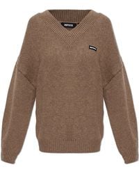 ROTATE BIRGER CHRISTENSEN - Sweater With Logo Patch - Lyst