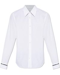 McQueen - Shirt With Embroidered Logo On Cuffs - Lyst