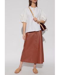 Chloé Top With Puff Sleeves - White