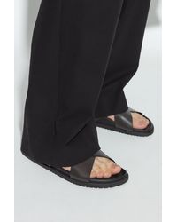 Dolce & Gabbana - Leather Slides With Logo - Lyst