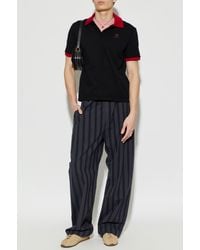Versace - Polo With Embroidered Logo - Lyst