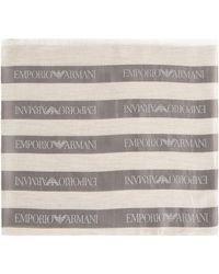 Emporio Armani - Scarf With A Striped Pattern - Lyst