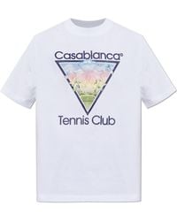 CASABLANCA - T-Shirt With Colorful Print - Lyst