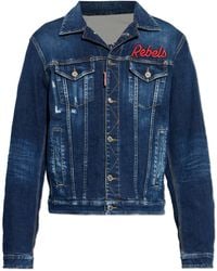 DSquared² - Denim Jacket With A 'Vintage' Effect - Lyst