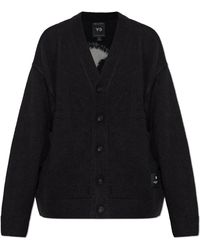 Y-3 - Cardigan With Logo Patch - Lyst