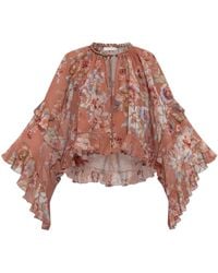Zimmermann - Top With A Floral Motif - Lyst